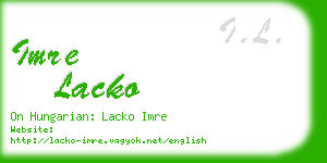 imre lacko business card
